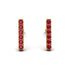 Geometrical Gold Bar Ruby Earrings - Bonnie No. 10