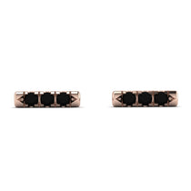 3 Black Diamonds Stud Earrings - Mina No. 8 image 1