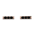 3 Black Diamonds Stud Earrings - Mina No. 8