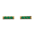 3 Emeralds Stud Earrings - Mina No. 4