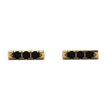 3 Black Diamonds Stud Earrings - Mina No. 7 image 1
