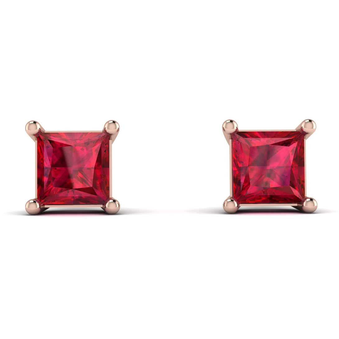 Princess Cut Stud Earrings - Kenia No. 11