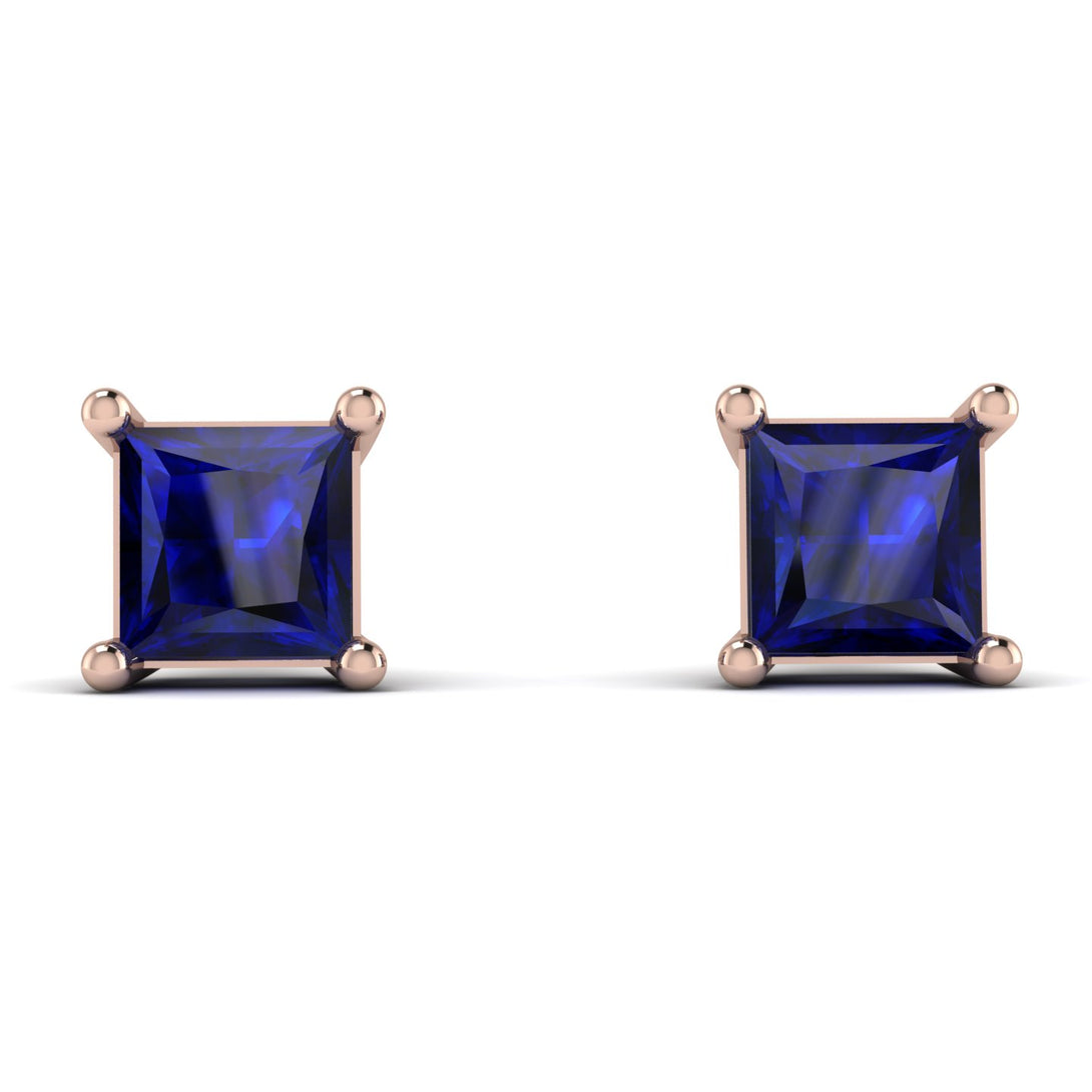Princess Cut Stud Earrings - Kenia No. 14