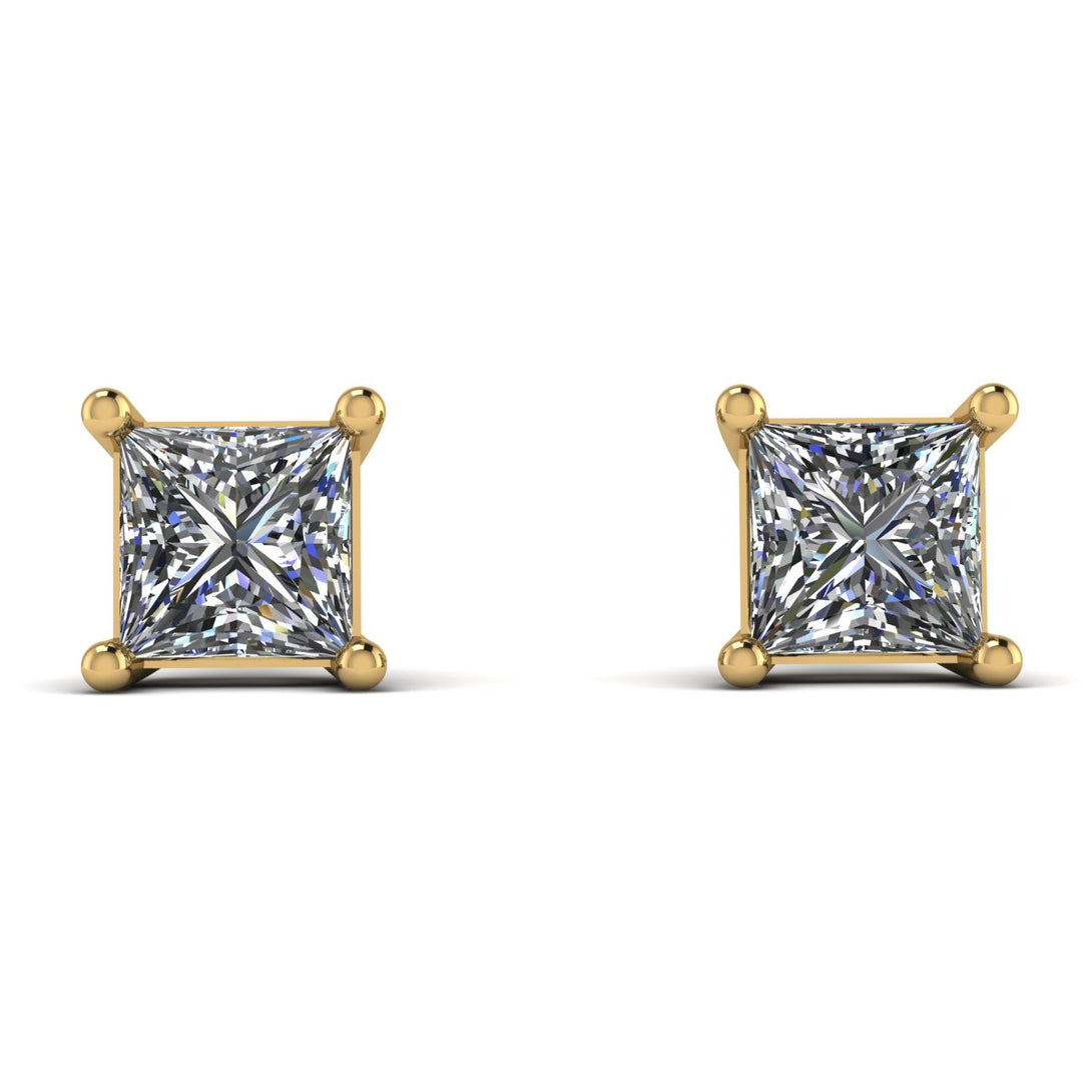 Princess Cut Stud Earrings - Kenia No. 1