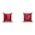 Princess Cut Stud Earrings - Kenia No. 10