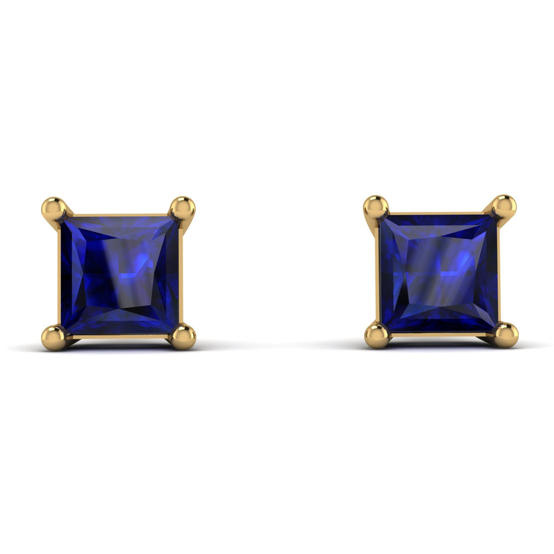 Princess Cut Stud Earrings - Kenia No. 13