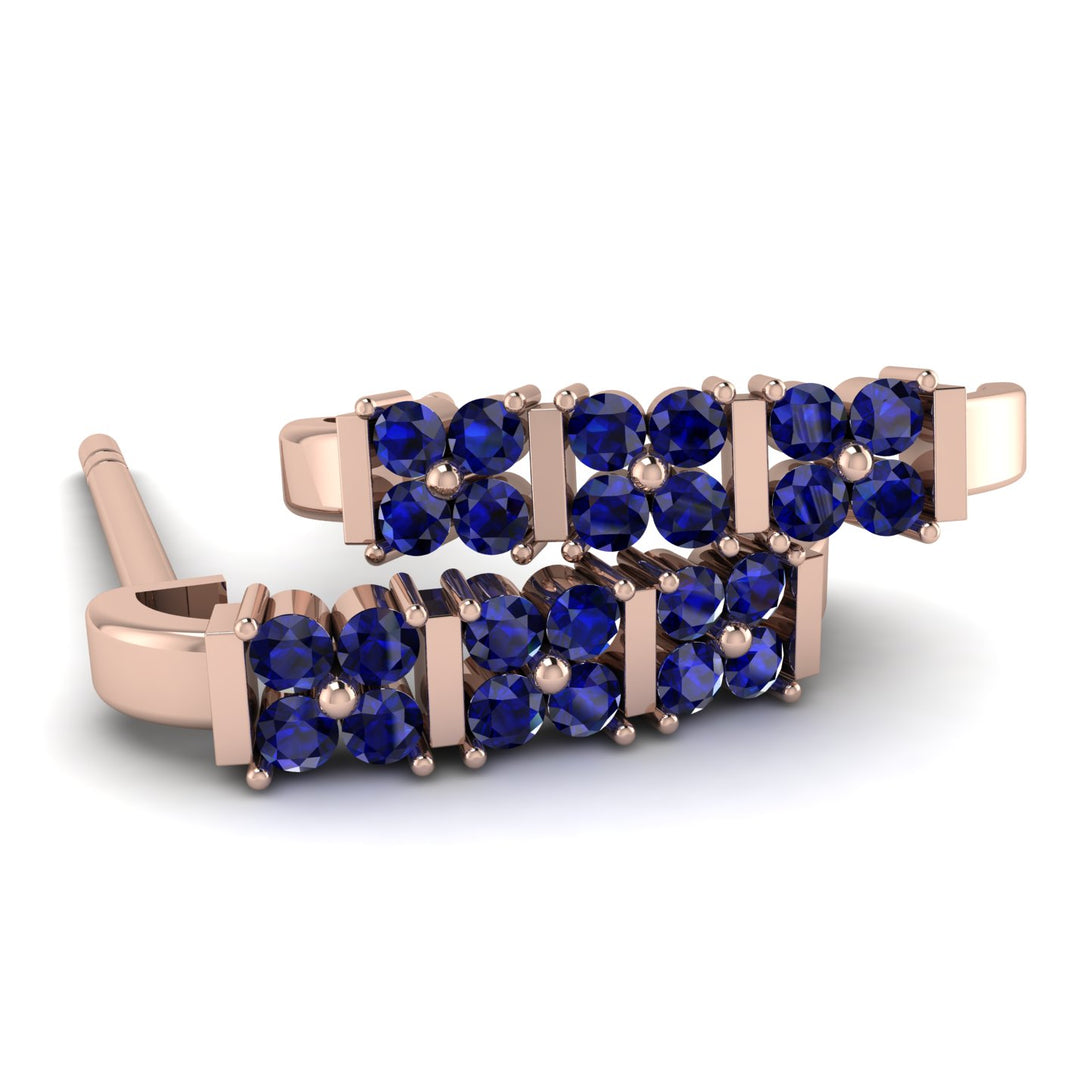 Sapphire Minimalist Earrings - Elliot No. 14