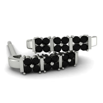 Black Diamond Minimalist Earrings - Elliot No. 9 image 1