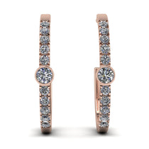 Hoop Diamond Earrings Micro Pave - Ansley No. 2 image 1