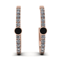 Hoop Black Diamond Earrings Micro Pave - Ansley No. 8 image 1