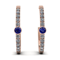 Hoop Sapphire Earrings Micro Pave - Ansley No. 14 image 1