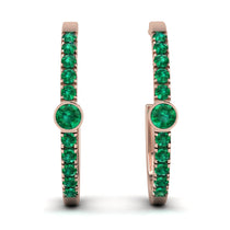 Hoop Emerald Earrings Micro Pave - Ansley No. 20 image 1