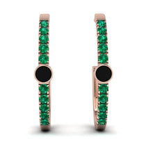 Hoop Black Diamond Earrings Micro Pave - Ansley No. 23 image 1