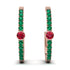 Hoop Ruby Earrings Micro Pave - Ansley No. 26