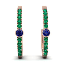 Hoop Sapphire Earrings Micro Pave - Ansley No. 29 image 1