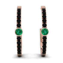 Hoop Emerald Earrings Micro Pave - Ansley No. 35 image 1