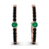 Hoop Emerald Earrings Micro Pave - Ansley No. 35 image 1