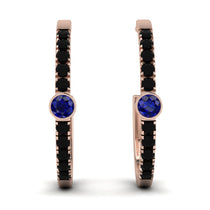 Hoop Sapphire Earrings Micro Pave - Ansley No. 44 image 1