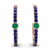 Hoop Emerald Earrings Micro Pave - Ansley No. 65 image 1