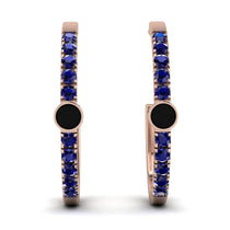 Hoop Black Diamond Earrings Micro Pave - Ansley No. 68 image 1