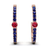 Hoop Ruby Earrings Micro Pave - Ansley No. 71