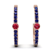 Hoop Ruby Earrings Micro Pave - Ansley No. 71 image 1
