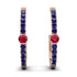 Hoop Ruby Earrings Micro Pave - Ansley No. 71 image 1