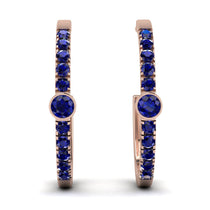 Hoop Sapphire Earrings Micro Pave - Ansley No. 74 image 1