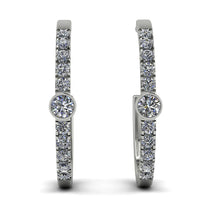 Hoop Diamond Earrings Micro Pave - Ansley No. 3 image 1