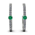 Hoop Emerald Earrings Micro Pave - Ansley No. 6 image 1