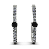 Hoop Black Diamond Earrings Micro Pave - Ansley No. 9 image 1