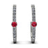 Hoop Ruby Earrings Micro Pave - Ansley No. 12 image 1