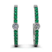 Hoop Diamond Earrings Micro Pave - Ansley No. 18 image 1