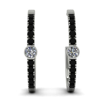 Hoop Diamond Earrings Micro Pave - Ansley No. 33 image 1