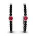 Hoop Ruby Earrings Micro Pave - Ansley No. 42