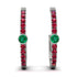 Hoop Emerald Earrings Micro Pave - Ansley No. 51