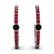 Hoop Black Diamond Earrings Micro Pave - Ansley No. 54 image 1