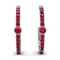 Hoop Ruby Earrings Micro Pave - Ansley No. 57 image 1