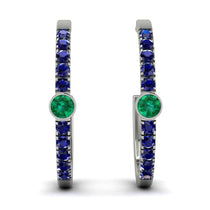 Hoop Emerald Earrings Micro Pave - Ansley No. 66 image 1