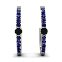 Hoop Black Diamond Earrings Micro Pave - Ansley No. 69 image 1