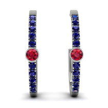 Hoop Ruby Earrings Micro Pave - Ansley No. 72 image 1