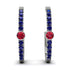 Hoop Ruby Earrings Micro Pave - Ansley No. 72 image 1