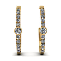 Hoop Diamond Earrings Micro Pave - Ansley No. 1 image 1