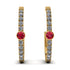 Hoop Ruby Earrings Micro Pave - Ansley No. 10