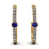 Hoop Sapphire Earrings Micro Pave - Ansley No. 13