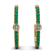 Hoop Diamond Earrings Micro Pave - Ansley No. 16 image 1