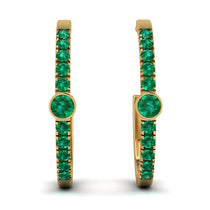 Hoop Emerald Earrings Micro Pave - Ansley No. 19 image 1