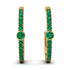 Hoop Emerald Earrings Micro Pave - Ansley No. 19