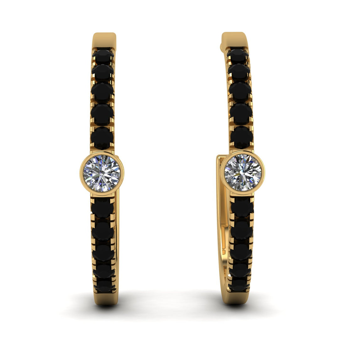 Hoop Diamond Earrings Micro Pave - Ansley No. 31