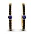 Hoop Sapphire Earrings Micro Pave - Ansley No. 43 image 1